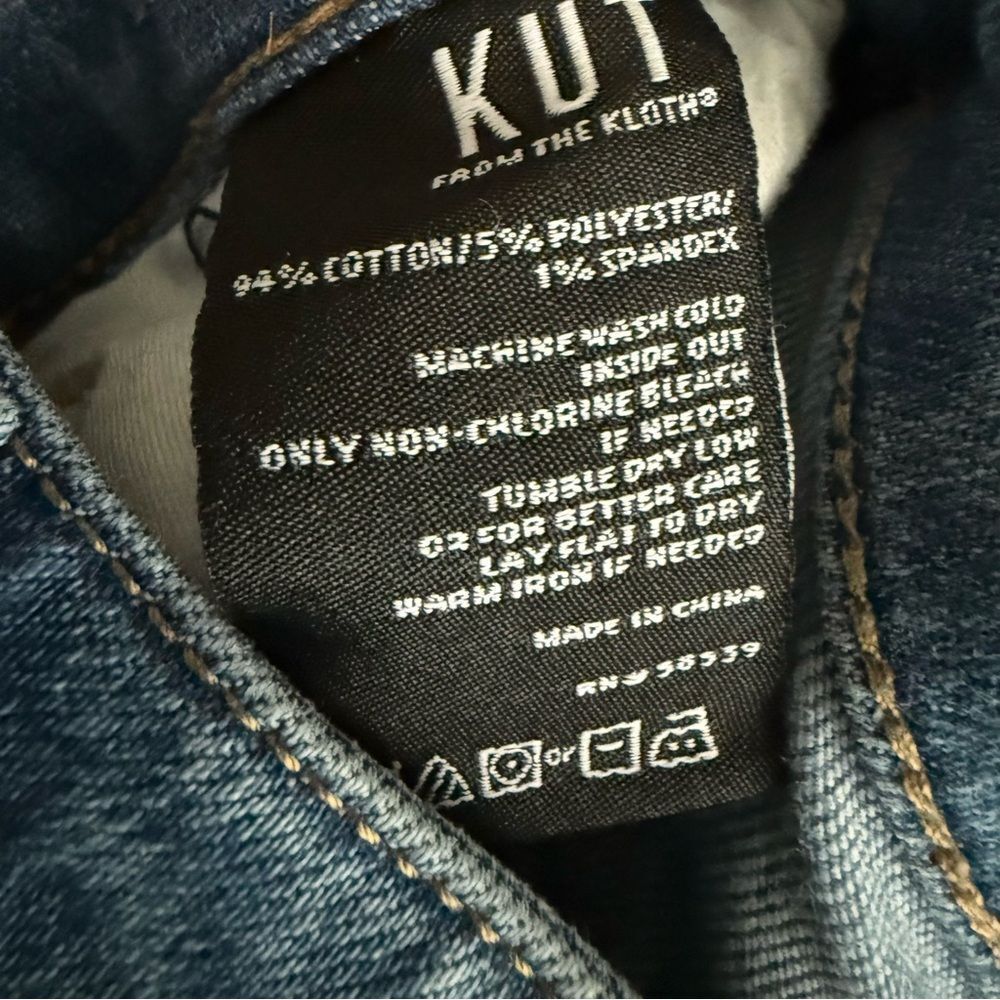 KUT Distressed Women's Ankle Jeans Raw Hem #147555 Size 10 - Picture 11 of 13